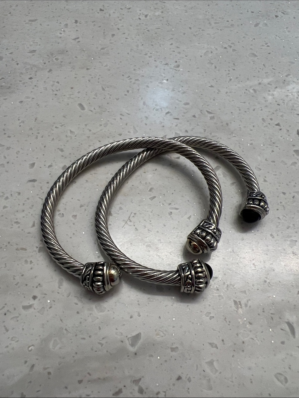 Heavyweight cable bracelets